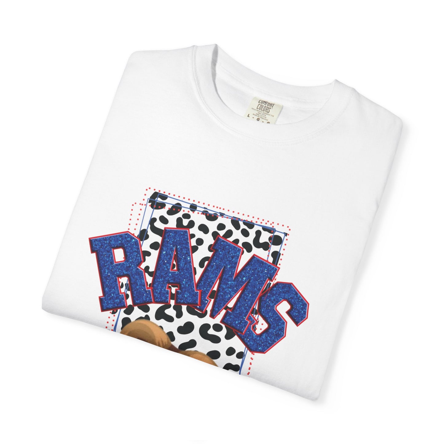 Rams Softball Unisex Garment-Dyed T-shirt, Trendy Casual Wear, Sports Team Apparel, Birthday Gift, Game Day Outfit, School Spirit Shirt