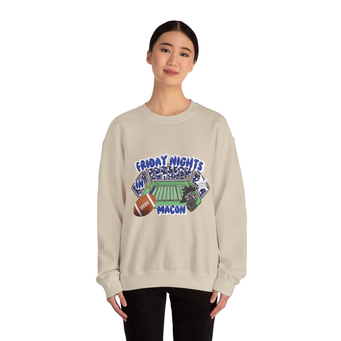 Macon Friday Nights Sweatshirt | Unisex Crewneck | Football Fan Gift | Cozy Casual Wear | Game Day Apparel | Fall Sports Fashion