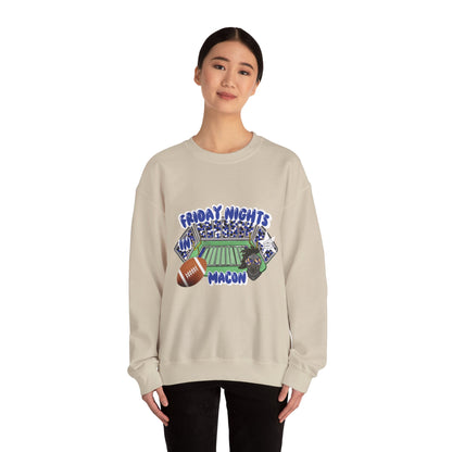 Macon Friday Nights Sweatshirt | Unisex Crewneck | Football Fan Gift | Cozy Casual Wear | Game Day Apparel | Fall Sports Fashion