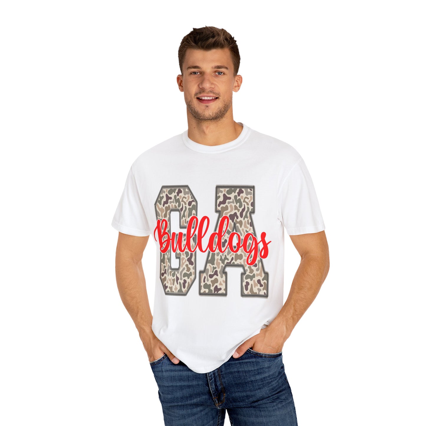 Leopard Print Bulldogs Unisex T-Shirt | Casual Wear, School Spirit, Gift Idea, Team Apparel, Everyday Comfort