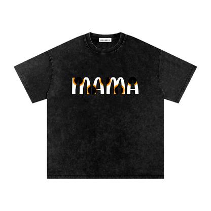Snow Washed Oversized Cotton T-Shirt
