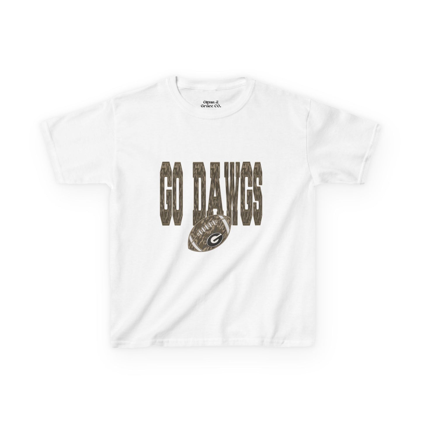 Kids Football Tee - Go Dawgs, Youth Sports Shirt, Game Day Apparel, Children's Tee, Team Spirit Top, Birthday Gift