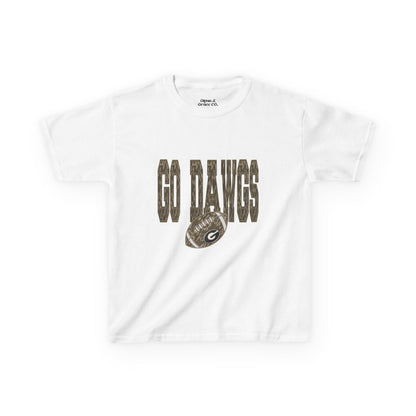 Kids Football Tee - Go Dawgs, Youth Sports Shirt, Game Day Apparel, Children's Tee, Team Spirit Top, Birthday Gift