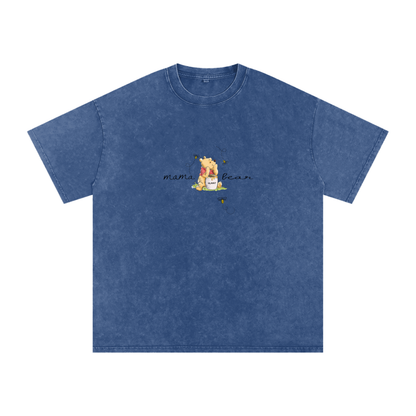 Mama bear Snow Washed Oversized Cotton T-Shirt