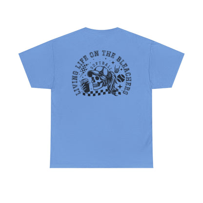Skull & Checkered Graphics Tee - Unisex Heavy Cotton Shirt, Softball Shirt, Casual Graphic Tee, Summer T-Shirt, Gift for Sports Lovers