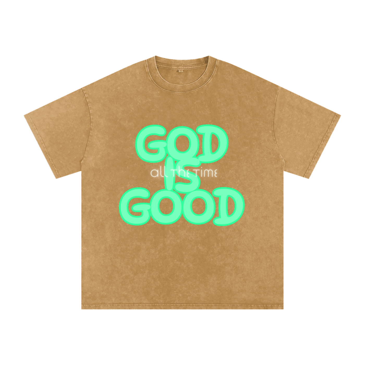 Snow Washed Oversized Cotton T-Shirt