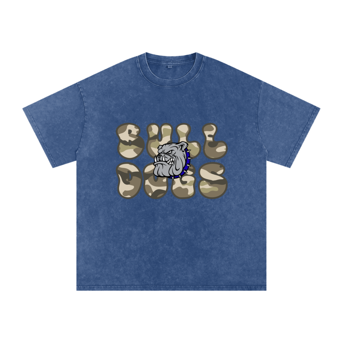 Bulldogs team Snow Washed Oversized Cotton T-Shirt