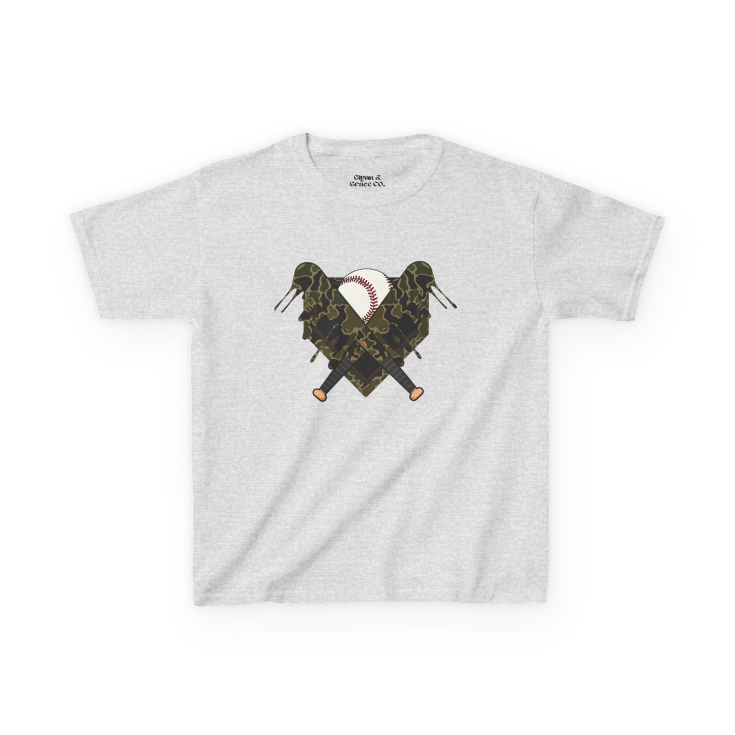 Camo Heart Kids Tee, Camouflage Shirt, Boys Girls T-Shirt, Military Style Kids Clothing, Unique Kids Gift, Outdoor Adventure Tee