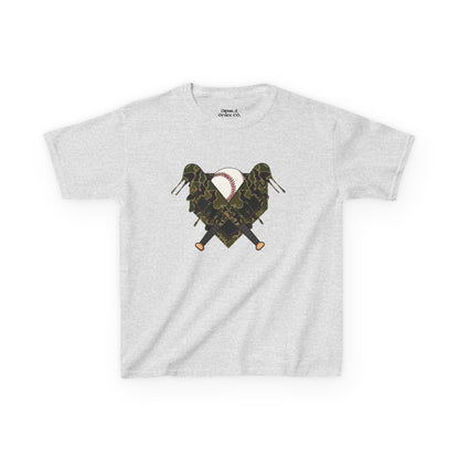 Camo Heart Kids Tee, Camouflage Shirt, Boys Girls T-Shirt, Military Style Kids Clothing, Unique Kids Gift, Outdoor Adventure Tee