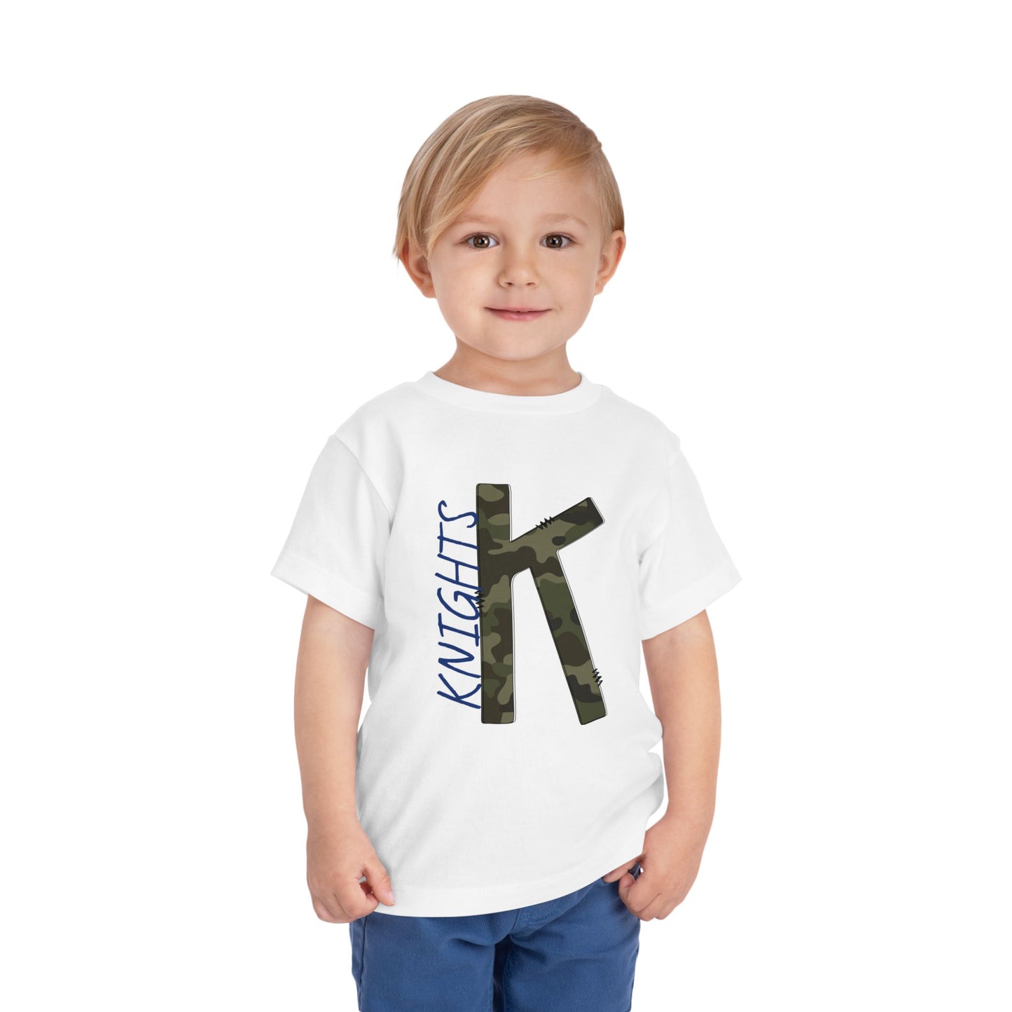 Camo Knights Toddler Tee, Kids T-Shirt, Playwear, Birthday Gift, Back to School, Camouflage Shirt