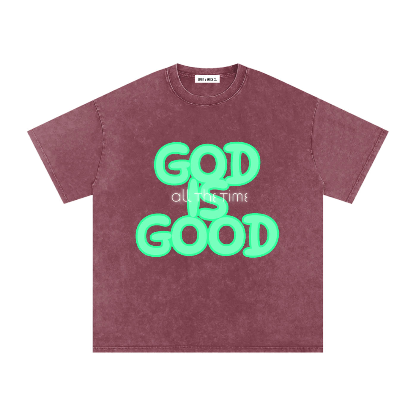 Snow Washed Oversized Cotton T-Shirt