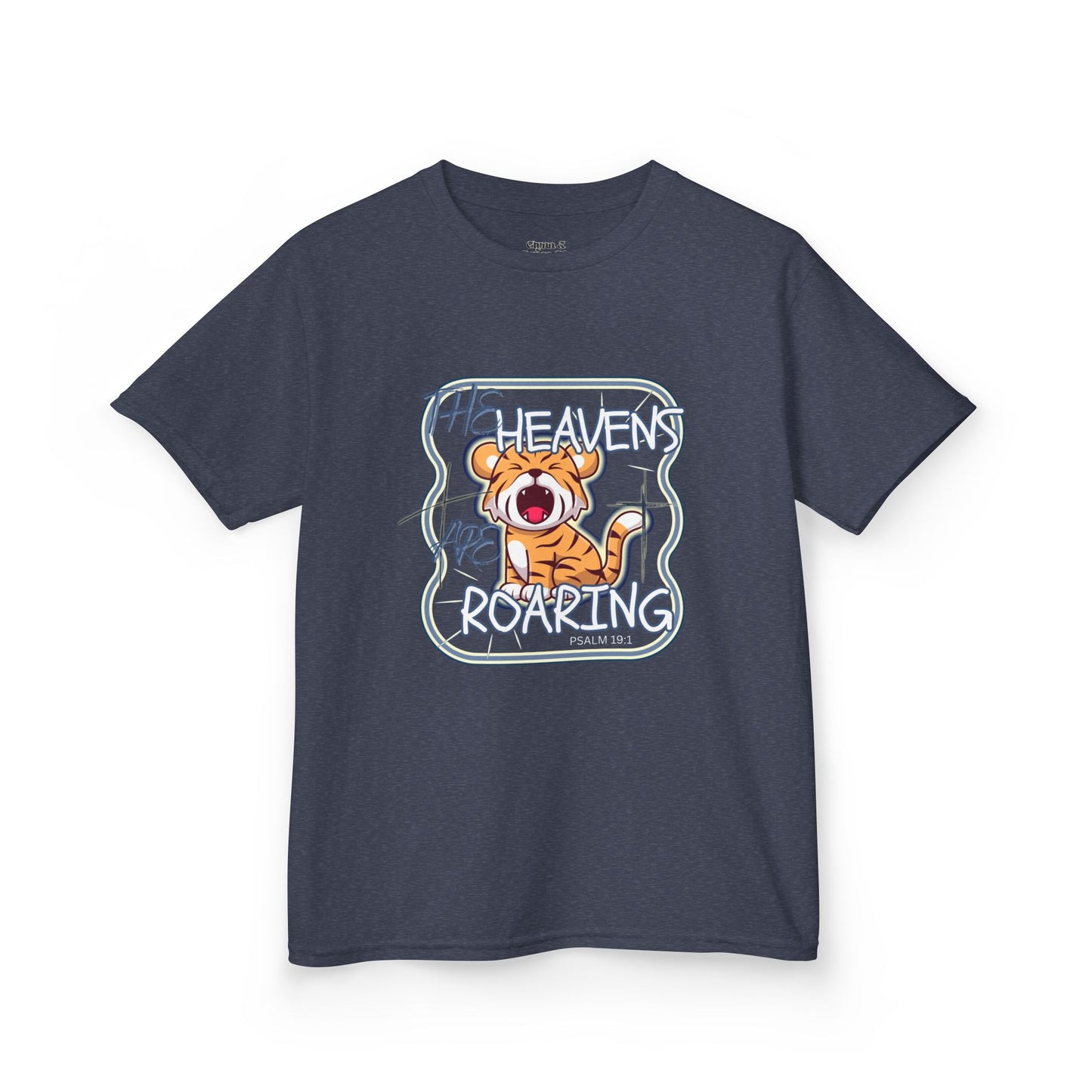 Roaring Heaven Kids Tee - Cute Tiger Graphic, Fun Summer T-Shirt, Birthday Gift, Animal Lovers, Playful Style