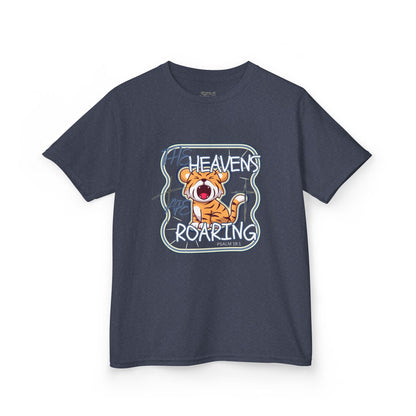 Roaring Heaven Kids Tee - Cute Tiger Graphic, Fun Summer T-Shirt, Birthday Gift, Animal Lovers, Playful Style