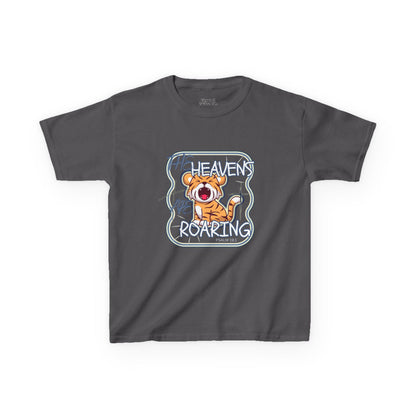 Roaring Heaven Kids Tee - Cute Tiger Graphic, Fun Summer T-Shirt, Birthday Gift, Animal Lovers, Playful Style