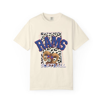 Unisex Softball Graphic T-Shirt - RAMS Design, Beach Outfits, Sports Fans, Team Events, Gifts for Athletes