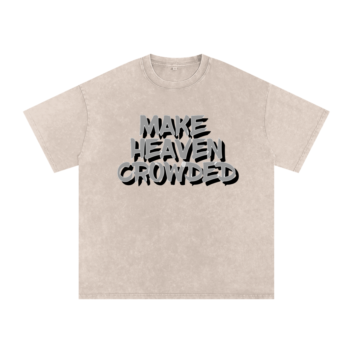 Snow Washed Oversized Cotton T-Shirt