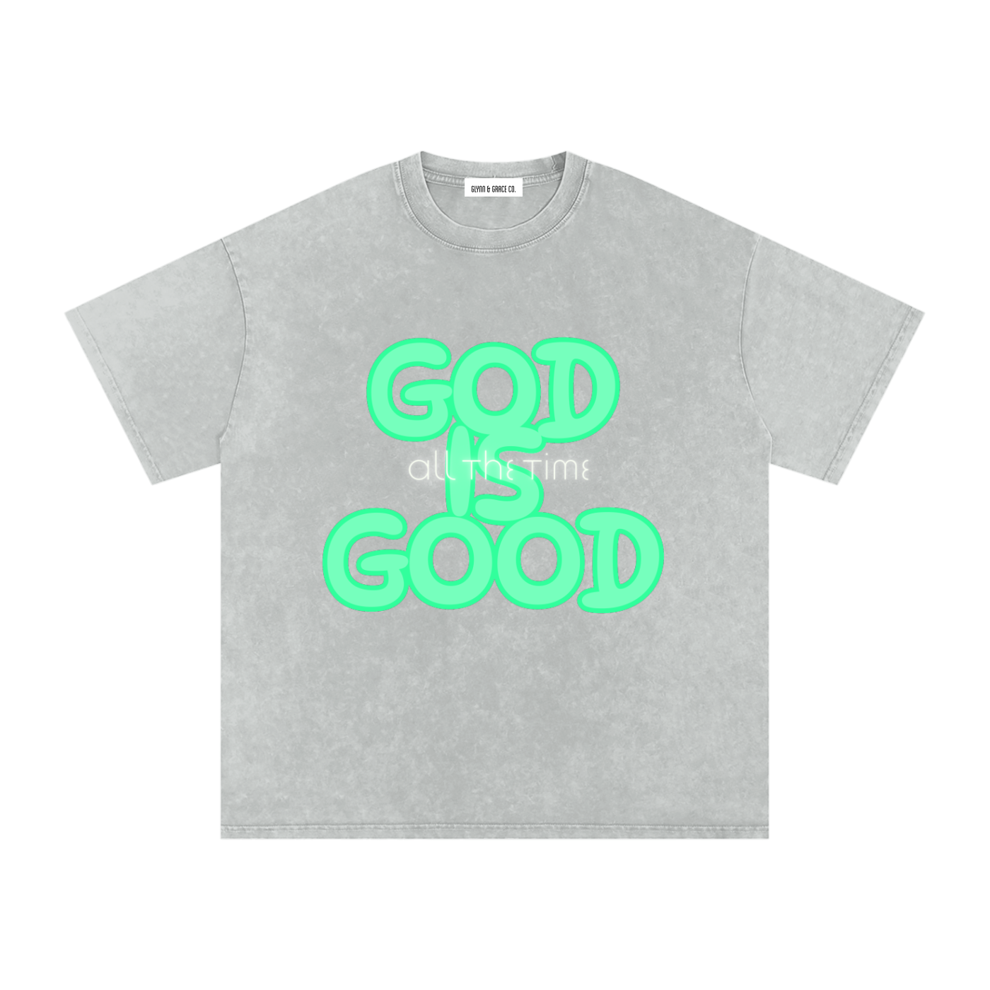 Snow Washed Oversized Cotton T-Shirt