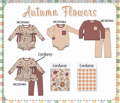 PO58 Autumn floral print corduroy collection