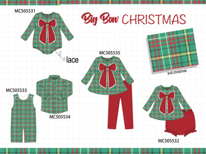 PO58 Forest christmas lace bow plaid collection