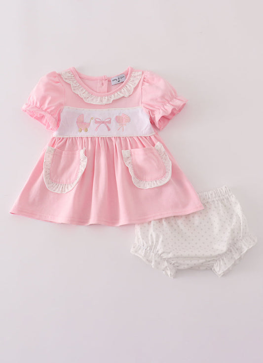 PINK BOW EMBROIDERY