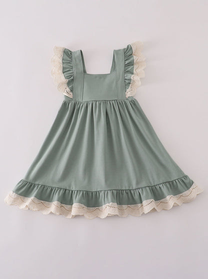 SAGE LACE RUFFLE