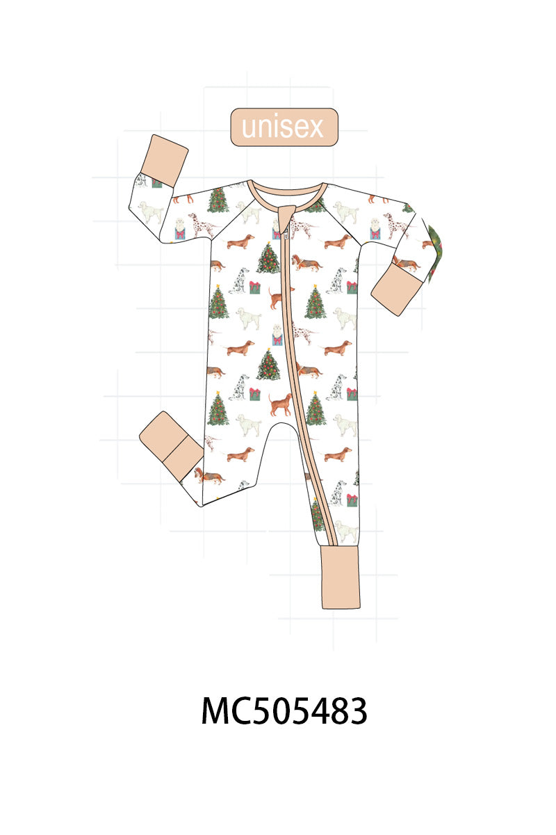 PO58 Christmas tree animal print bamboo collection