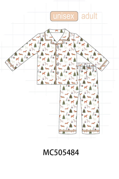 PO58 Christmas tree animal print bamboo collection