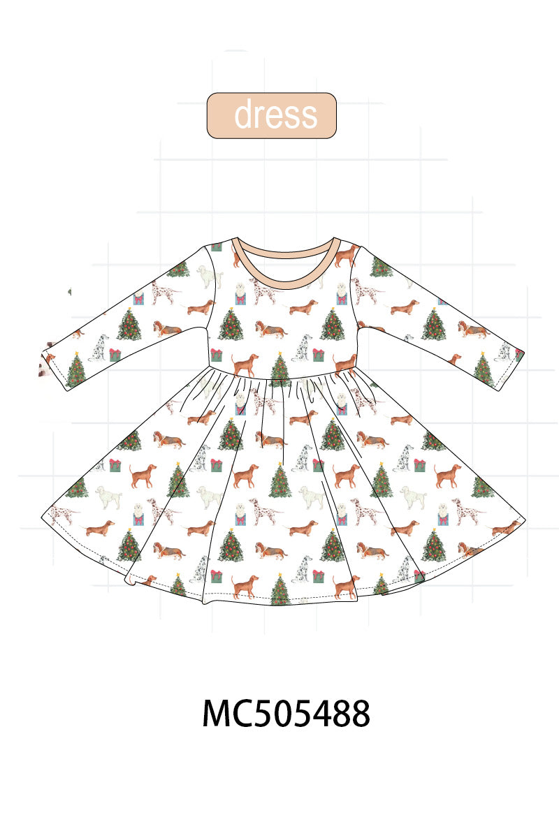PO58 Christmas tree animal print bamboo collection