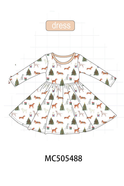 PO58 Christmas tree animal print bamboo collection