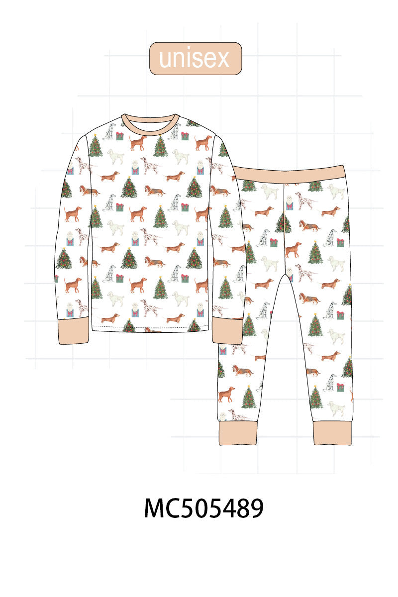 PO58 Christmas tree animal print bamboo collection