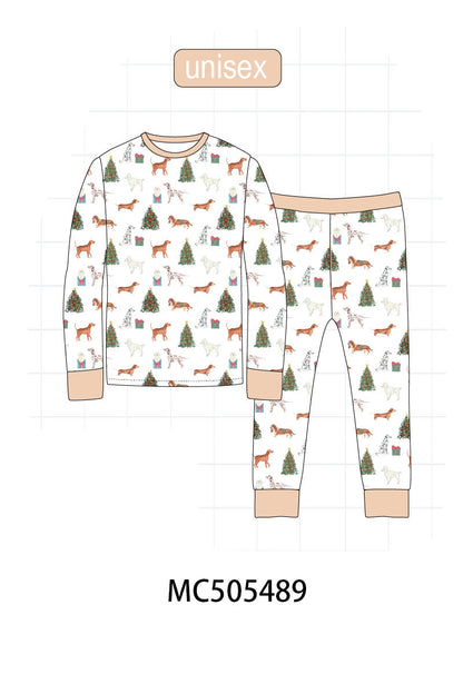 PO58 Christmas tree animal print bamboo collection