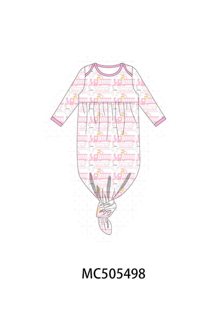 PO58 Pink the polar express print bamboo collection
