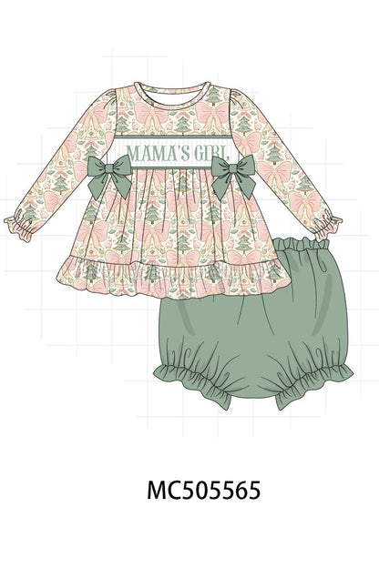 PO58 Floral print MAMA'S GIRL embroidery smocked collection