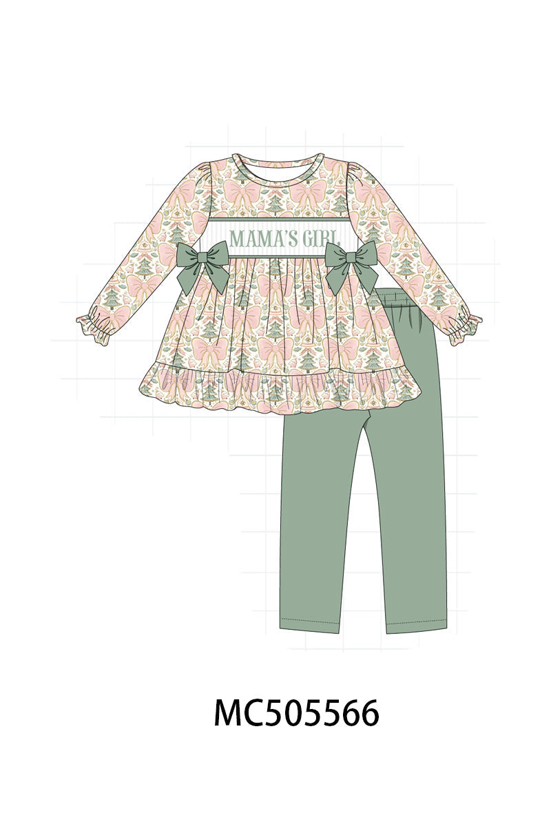 PO58 Floral print MAMA'S GIRL embroidery smocked collection