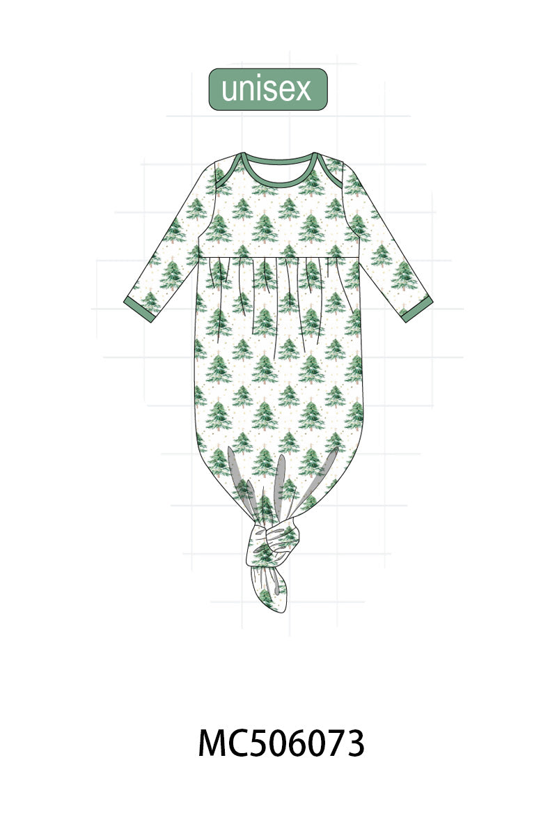 PO59 Green christmas tree print bamboo collection