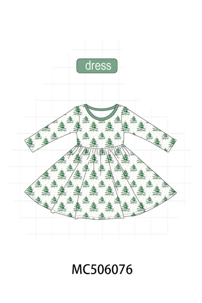 PO59 Green christmas tree print bamboo collection