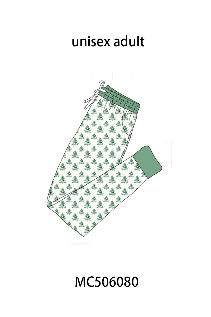 PO59 Green christmas tree print bamboo collection