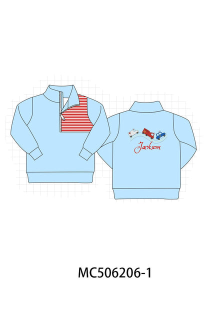 PO60 Blue rescue vehicle embroidery monogram collection