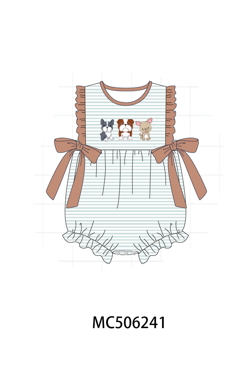 PO60 Puppy embroidery stripe collection
