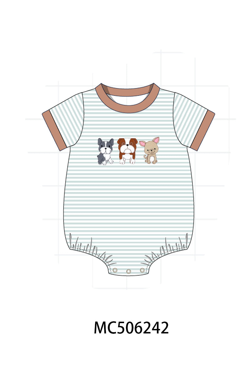 PO60 Puppy embroidery stripe collection