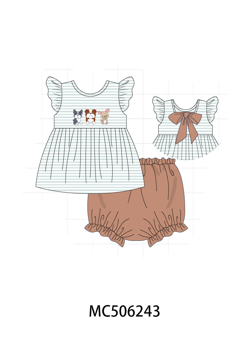 PO60 Puppy embroidery stripe collection