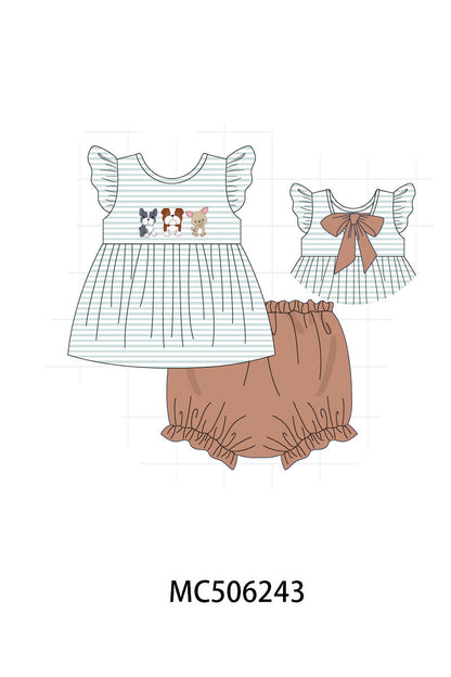 PO60 Puppy embroidery stripe collection