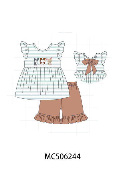 PO60 Puppy embroidery stripe collection