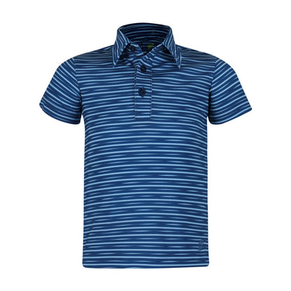 Walker Boys Golf & Tennis Performance Polo -Sonoma Stripe Twilight