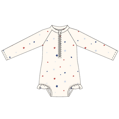 Little Fireworks Long Sleeve Swimsuit