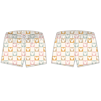 Checkered Magic Boys Swim Shorts