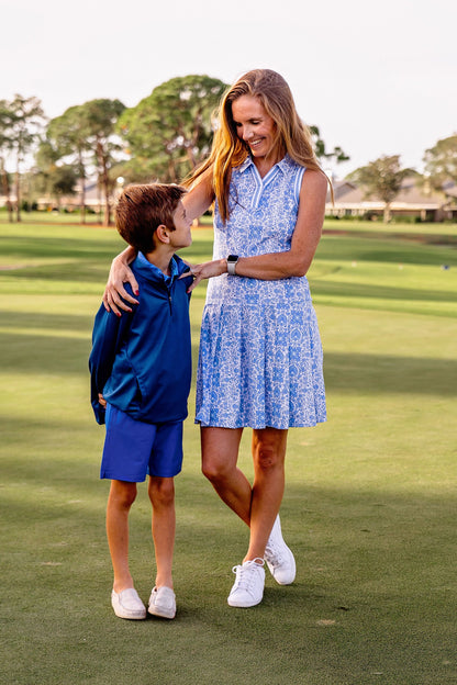 Wiley Boys Golf & Tennis Pullover -Twilight Blue