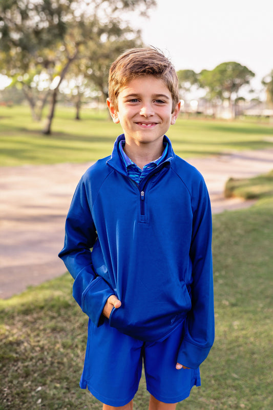 Wiley Boys Golf & Tennis Pullover -Twilight Blue