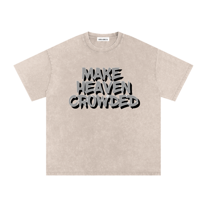 Snow Washed Oversized Cotton T-Shirt