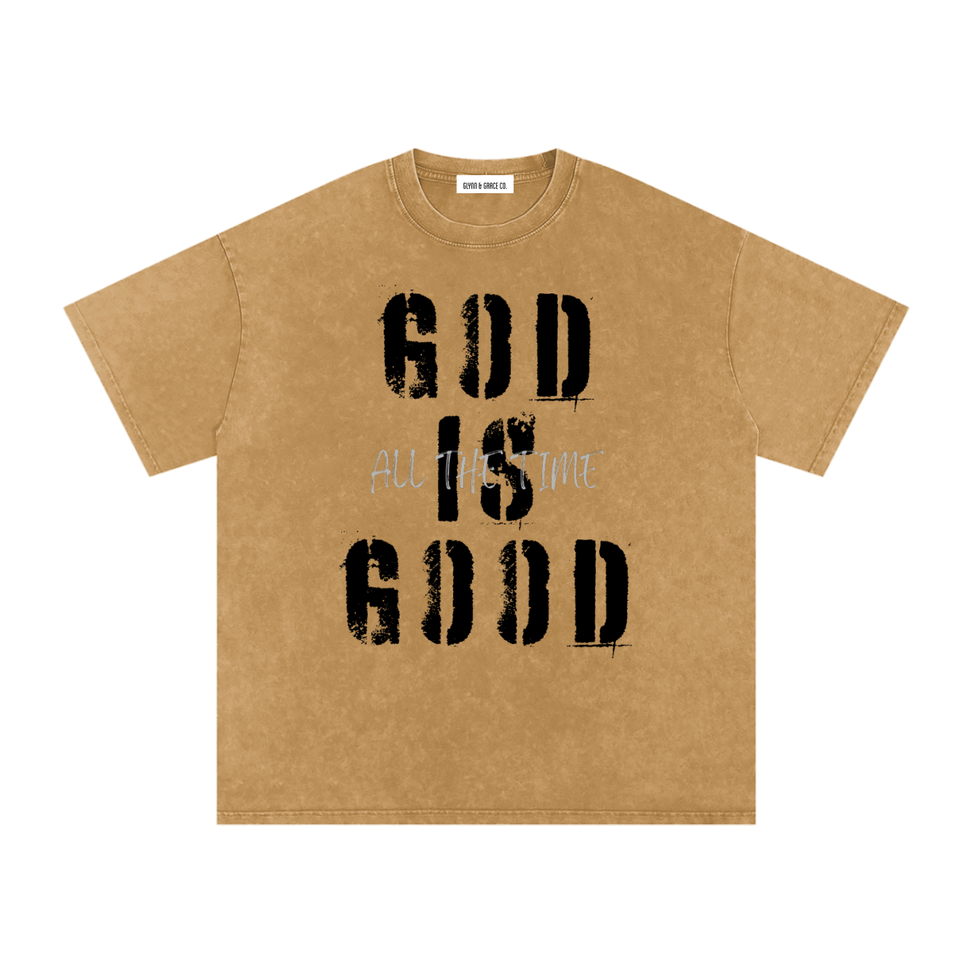 Snow Washed Oversized Cotton T-Shirt